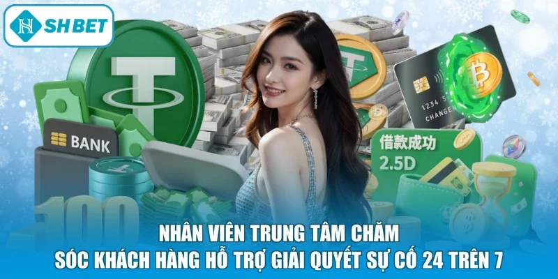 Nhân viên trung tâm chăm sóc khách hàng hỗ trợ giải quyết sự cố 24 trên 7